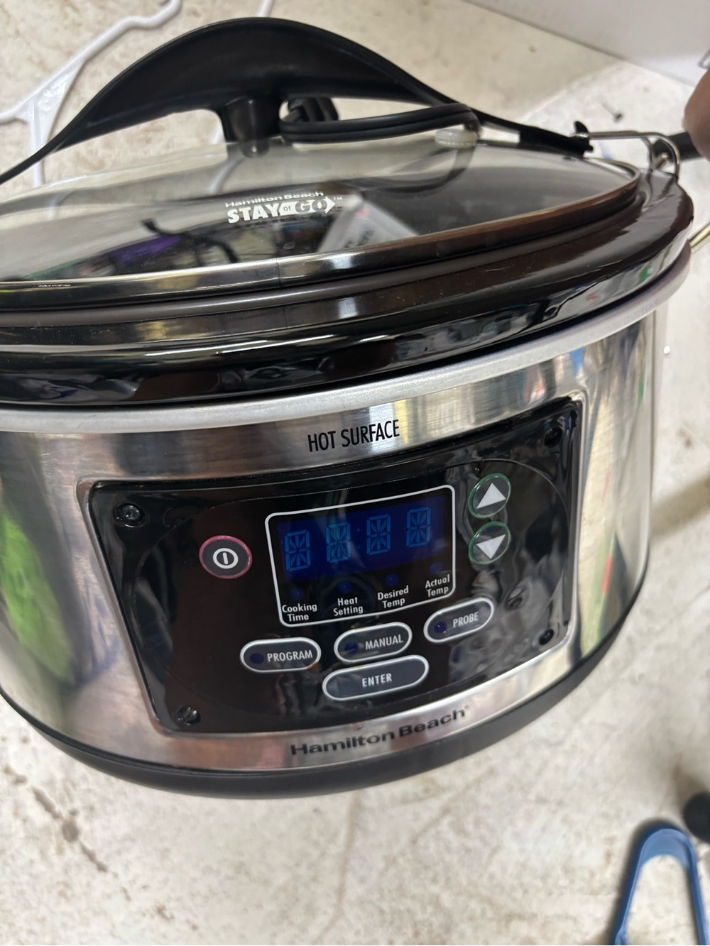 Hamilton beach programmable slow cooker
33967 w/ manual & temp
Probe